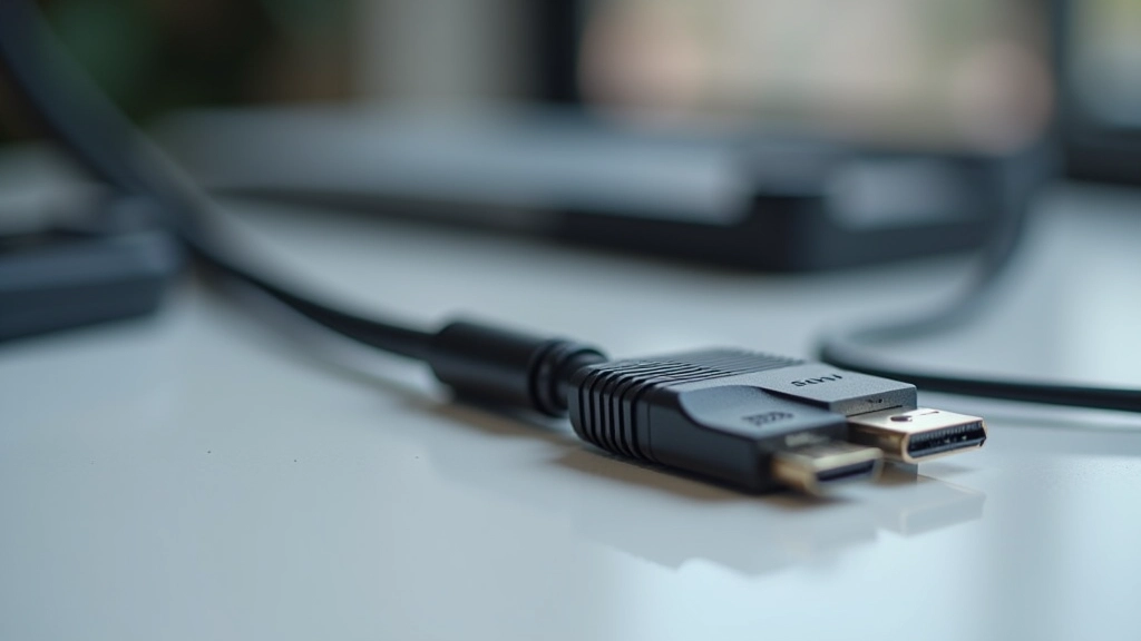 Cavi HDMI e DisplayPort organizzati ordinatamente